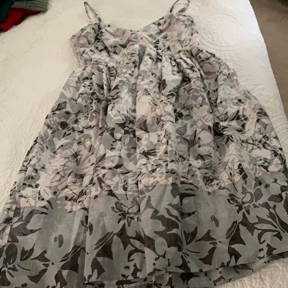 Gray floral dress